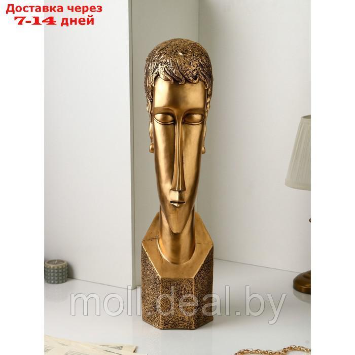 Фигура "Лицо", полистоун, 82 см, золото, Иран - фото 2 - id-p209758588
