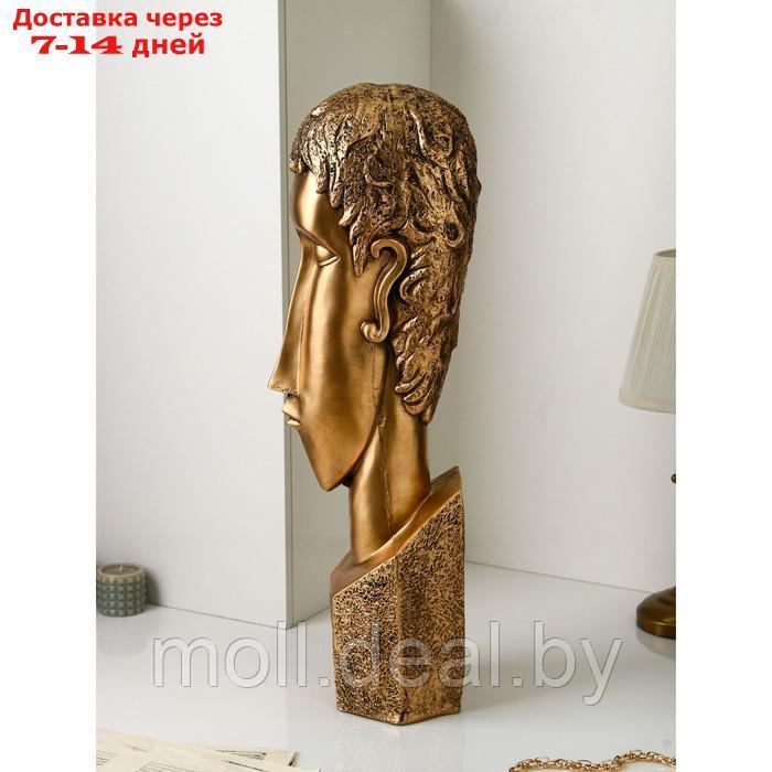 Фигура "Лицо", полистоун, 82 см, золото, Иран - фото 3 - id-p209758588