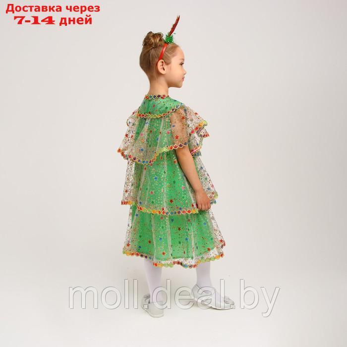 Карнавальный костюм"Елочка волшебная" органза,платье, ободок,р-р32,р110-116 - фото 3 - id-p209819755