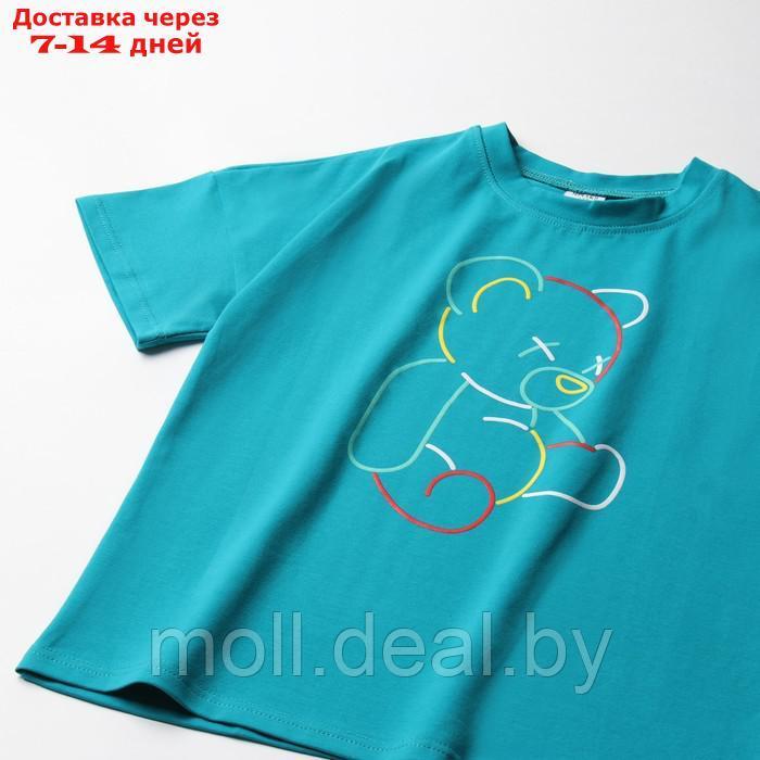 Футболка детская MINAKU "Gummy bear", цвет аквамарин, рост 98 см - фото 2 - id-p209821796