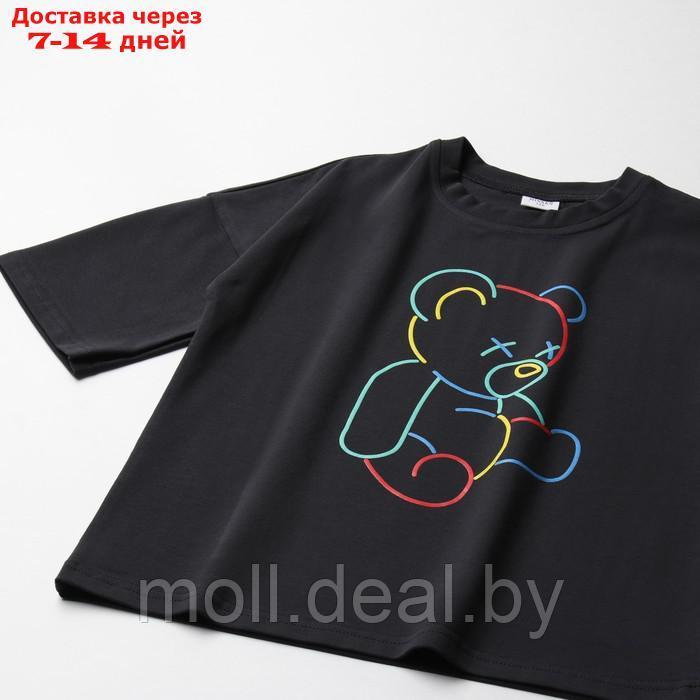 Футболка детская MINAKU "Gummy bear", цвет графитовый, рост 110 см - фото 2 - id-p209821798