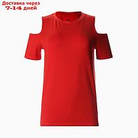 Футболка женская, цвет красный, размер 44 (M)