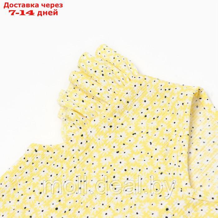 Комплект для девочки (футболка/брюки), цвет жёлтый/сиреневый, рост 140см - фото 3 - id-p209816862