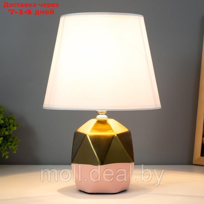 Настольная лампа "Румби" E14 40Вт золото розовый 20х20х29 см - фото 2 - id-p209760704
