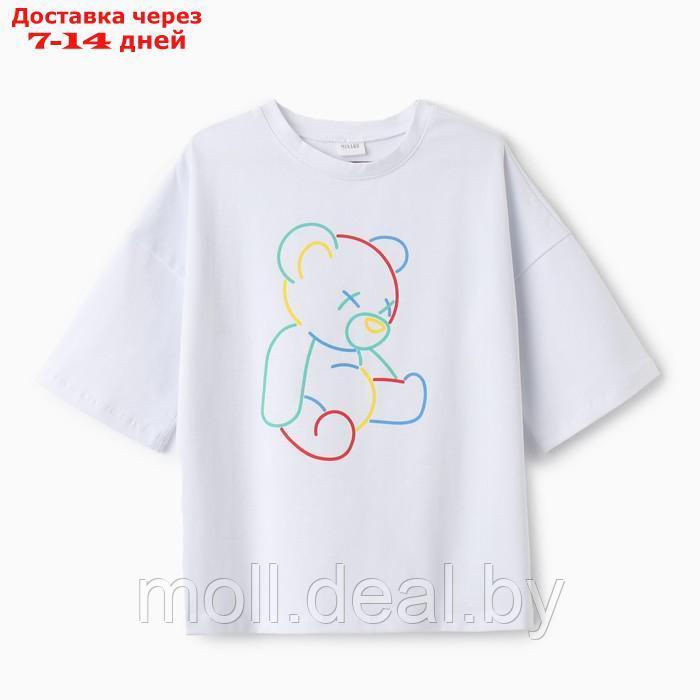 Футболка детская MINAKU "Gummy bear", цвет белый, рост 104 см - фото 1 - id-p209821824