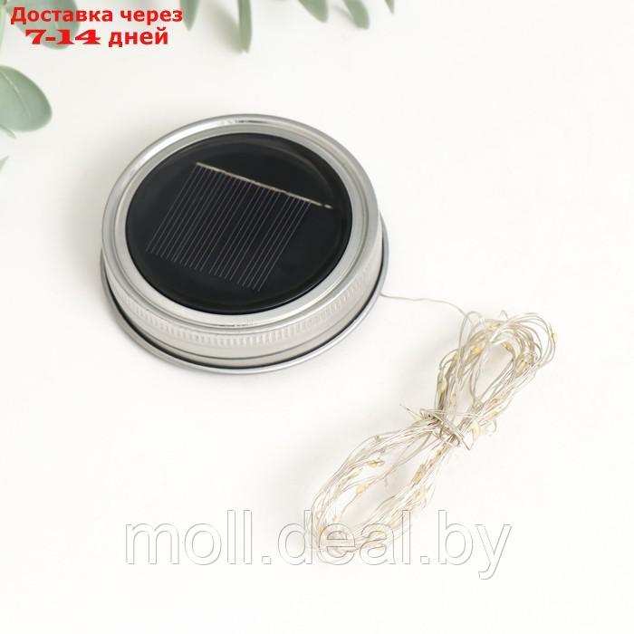 Солнечная батарея для сувениров с гирляндой круглая 3 метра 30 LED 7х1,5х1,5 см - фото 2 - id-p209758651
