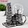 Плазменый шар "Пизанская башня" серый 14х10х16 см, фото 7