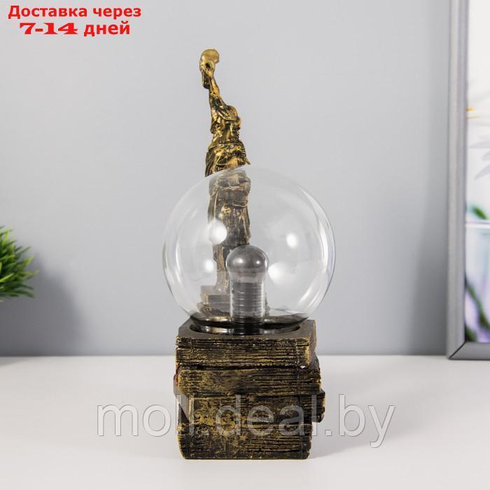 Плазменый шар "Статуя свободы" золото 14х10х16 см - фото 5 - id-p209823823