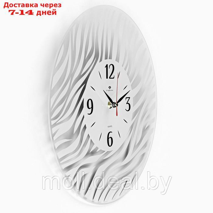 Часы настенные, серия: Интерьер, "Зебра ", плавный ход, d-34 см, белые - фото 2 - id-p209758666
