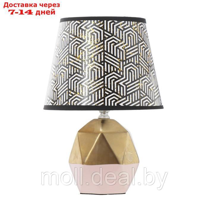 Настольная лампа "Румби" E14 40Вт золото розовый 20х20х29 см - фото 7 - id-p209814948