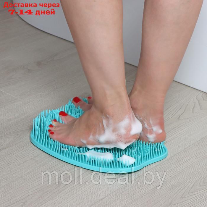 Силиконовый коврик для мытья ног и тела, на присосках, цвет МИКС - фото 8 - id-p209757675