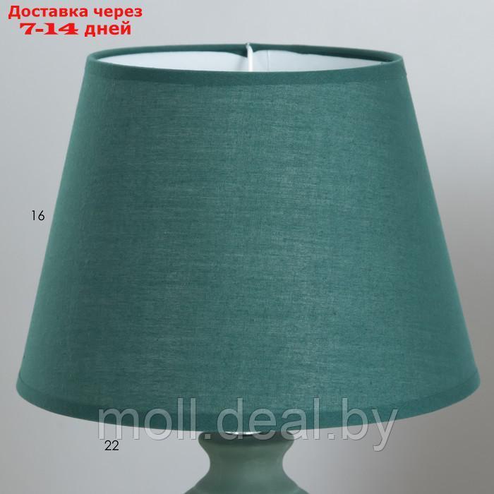 Настольная лампа "Корнелия" Е14 40Вт зеленый 22х22х35см - фото 3 - id-p209817927