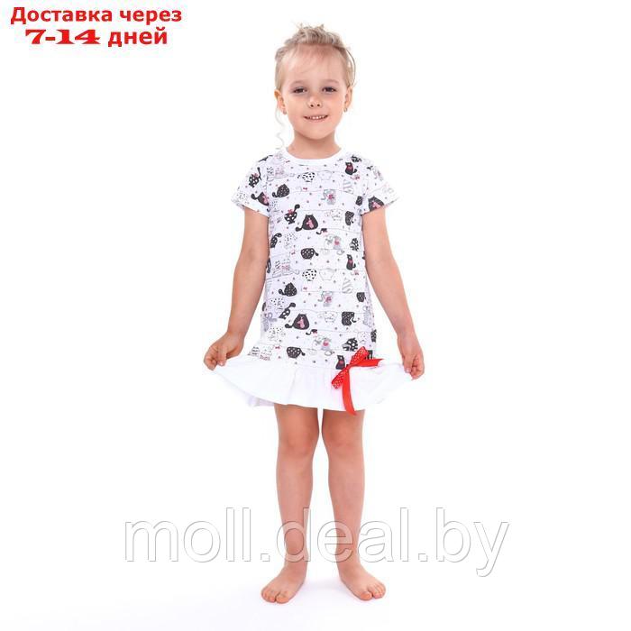 Сорочка ночная для девочки, цвет набивка, рост 110 см - фото 1 - id-p209760787