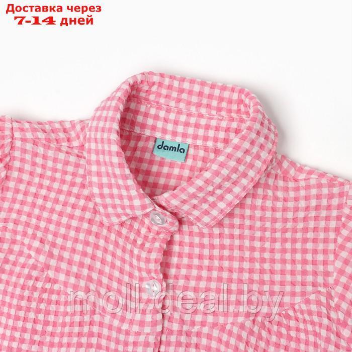 Комплект для девочки (футболка/шорты), цвет розовый, рост 116см - фото 1 - id-p209816952