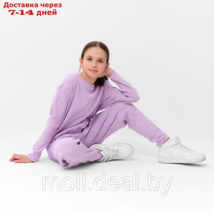 Костюм для девочки (свитшот, брюки) MINAKU цвет лиловый, рост 146 см - фото 6 - id-p209815946
