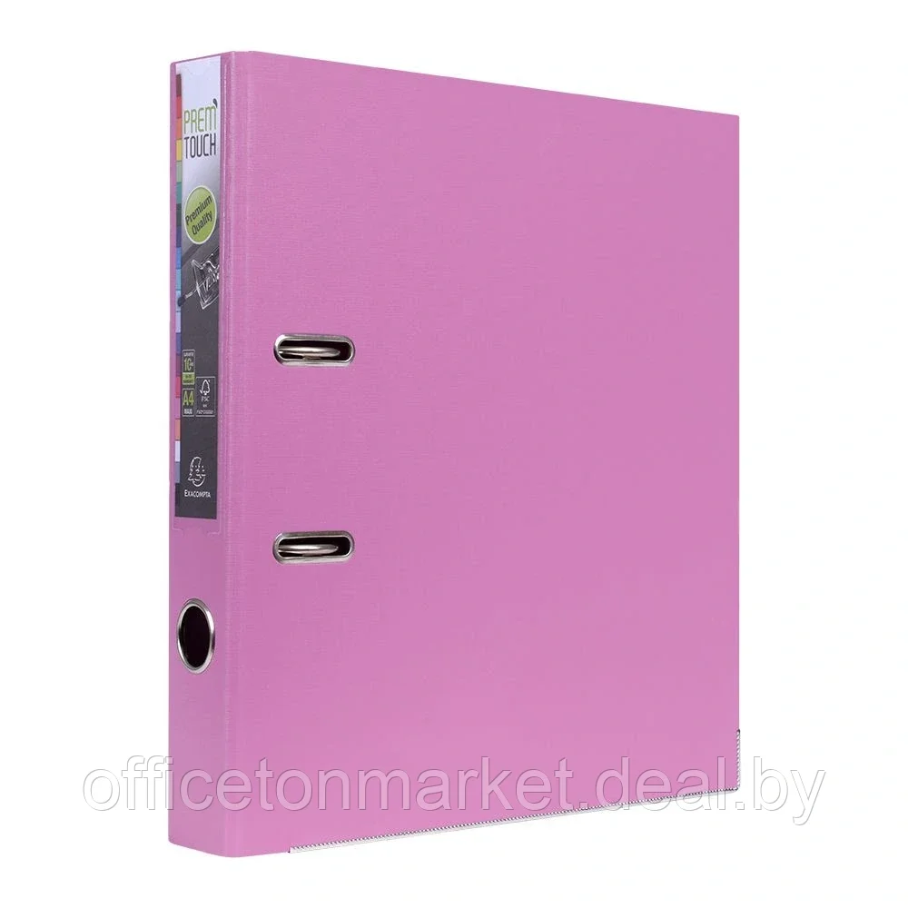 Папка-регистратор "Exacompta", A4, 50 мм, ПВХ, пастельный розовый - фото 1 - id-p189440192