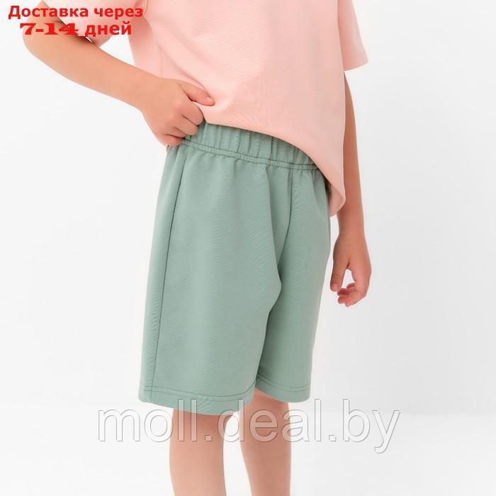 Костюм для мальчика (футболка, шорты) MINAKU цвет бежевый/ олива, рост 98 см - фото 5 - id-p209815952