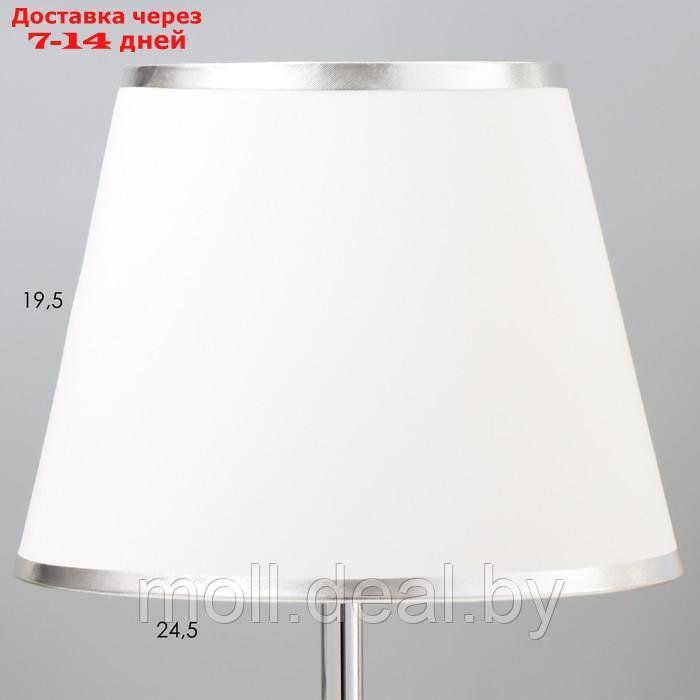 Настольная лампа с подсветкой "Витраж" E27 40Вт хром 26х26х42см - фото 4 - id-p209817945