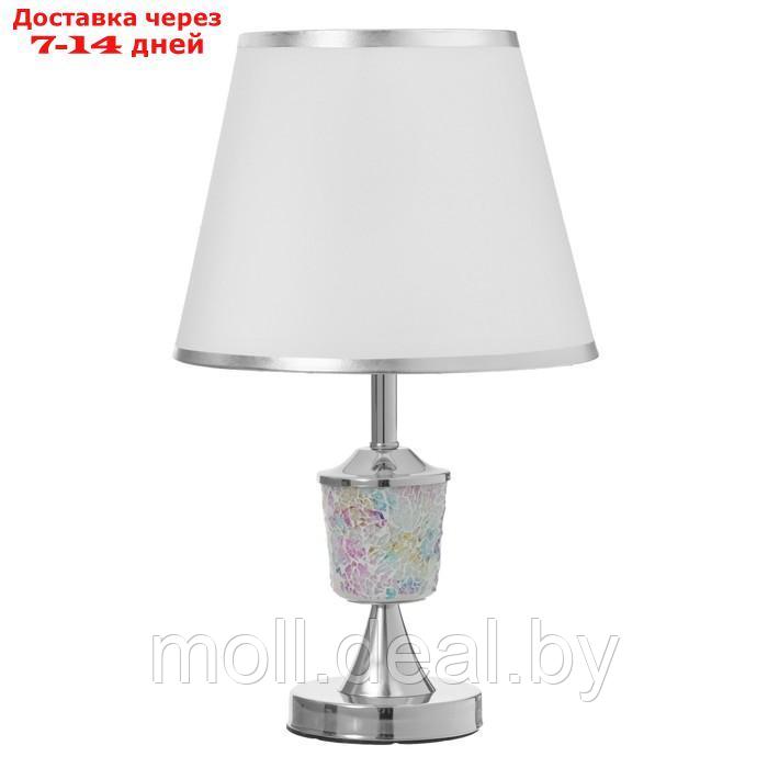 Настольная лампа с подсветкой "Витраж" E27 40Вт хром 26х26х42см - фото 7 - id-p209817945
