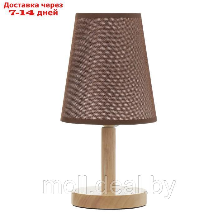 Настольная лампа "Бордо" Е27 40Вт коричневый 14х14х30 см - фото 6 - id-p209817948
