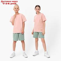 Костюм для мальчика (футболка, шорты) MINAKU цвет бежевый/ олива, рост 152 см