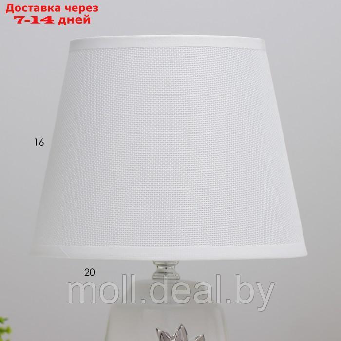 Настольная лампа "Монстера" E14 40Вт белый 20х20х30 см - фото 4 - id-p209817963