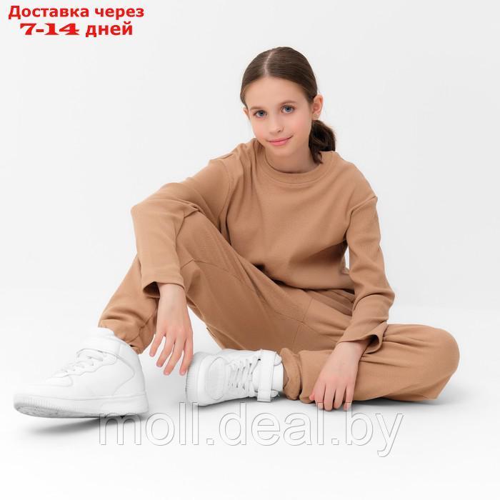 Костюм для девочки (свитшот, брюки) MINAKU цвет бежевый, рост 164 см - фото 5 - id-p209815979