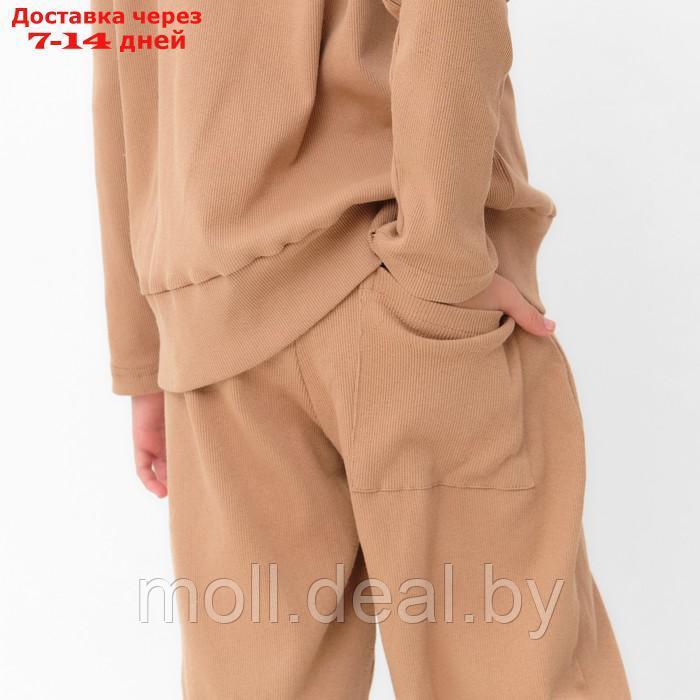 Костюм для девочки (свитшот, брюки) MINAKU цвет бежевый, рост 164 см - фото 6 - id-p209815979