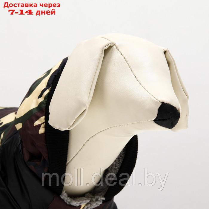Комбинезон для собак "Камуфляж"на меховом подкладе, размер S (ДС 25, ОШ 25, ОГ 35 см) - фото 5 - id-p209824971