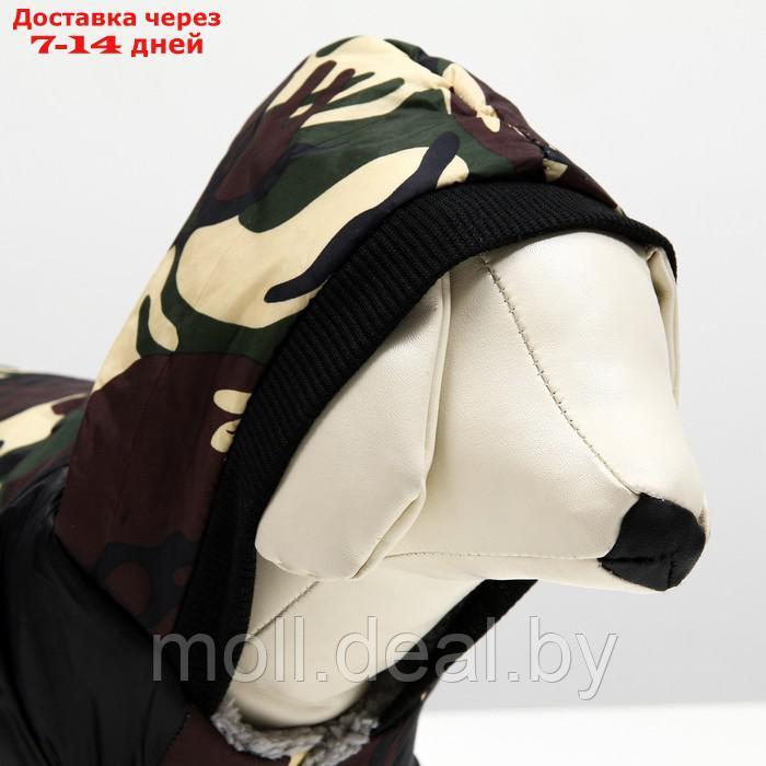 Комбинезон для собак "Камуфляж"на меховом подкладе, размер S (ДС 25, ОШ 25, ОГ 35 см) - фото 6 - id-p209824971