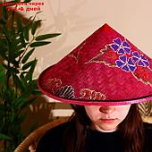 Бамбуковая шляпа 38 см розовая