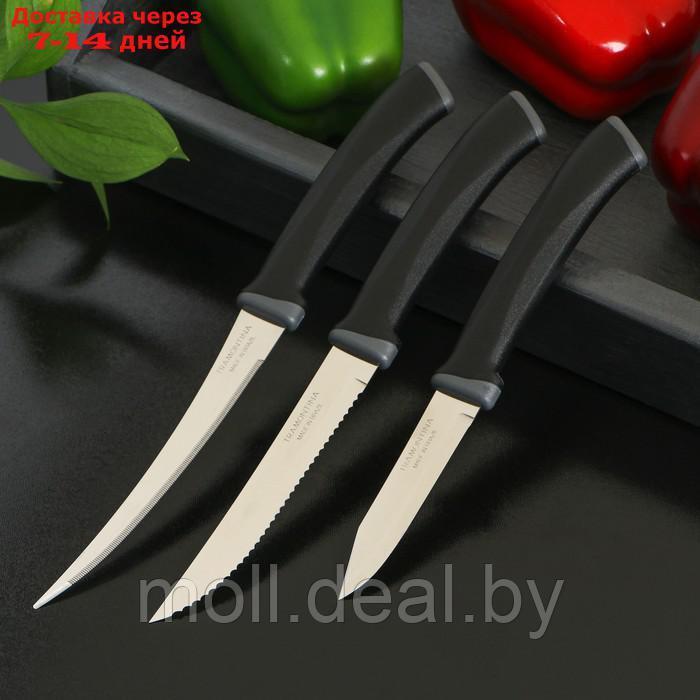 Набор кухонных ножей "TRAMONTINA Felice", 3 предмета, цвет черный - фото 1 - id-p209818001