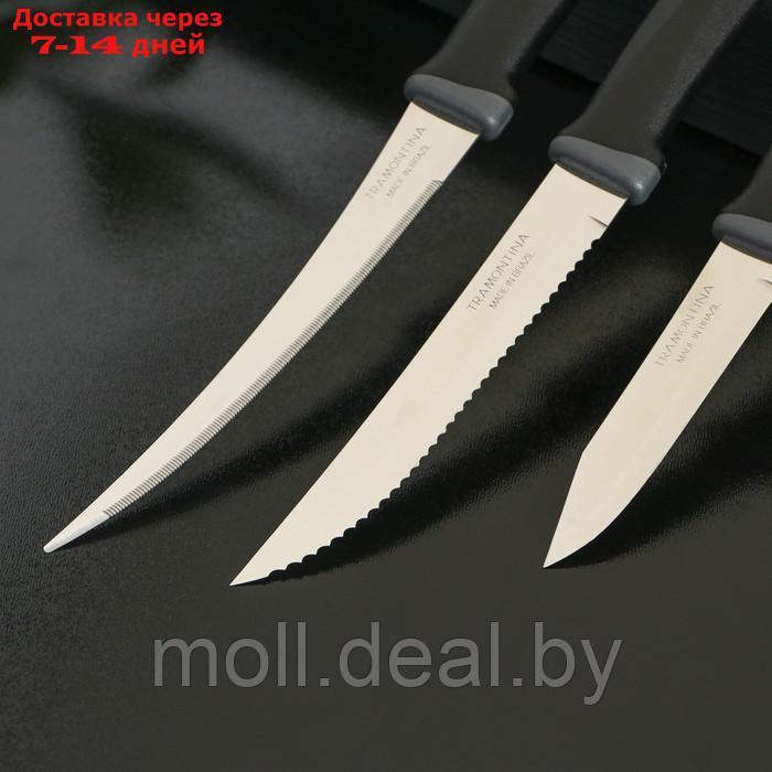 Набор кухонных ножей "TRAMONTINA Felice", 3 предмета, цвет черный - фото 2 - id-p209818001