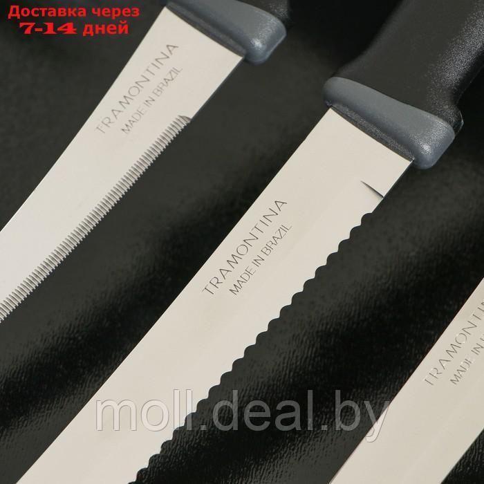 Набор кухонных ножей "TRAMONTINA Felice", 3 предмета, цвет черный - фото 3 - id-p209818001