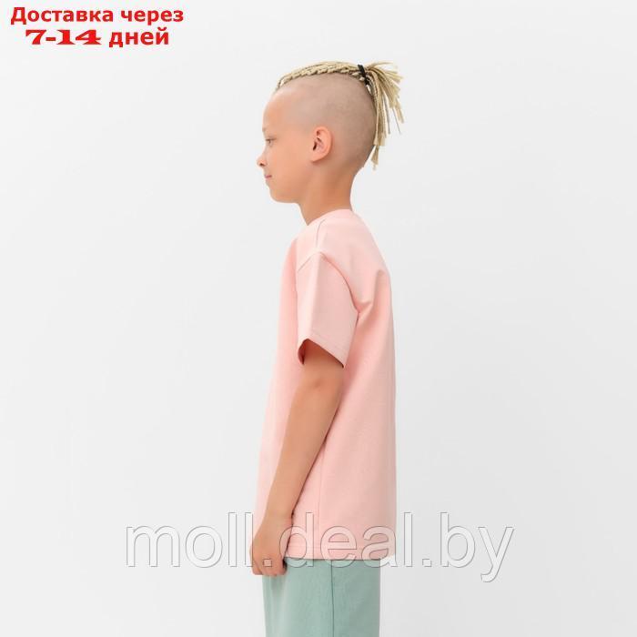 Костюм для мальчика (футболка, шорты) MINAKU цвет бежевый/ олива, рост 146 см - фото 3 - id-p209816014