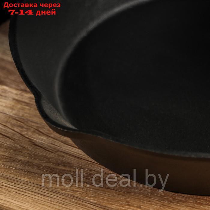 Сковорода чугунная Magma "Эко", 26×4,5 см, с 2 сливами и съёмной деревянной ручкой - фото 4 - id-p209818024