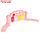 Музыкальный развивающий коврик с пианино, русская озвучка, свет, цвет розовый, фото 9