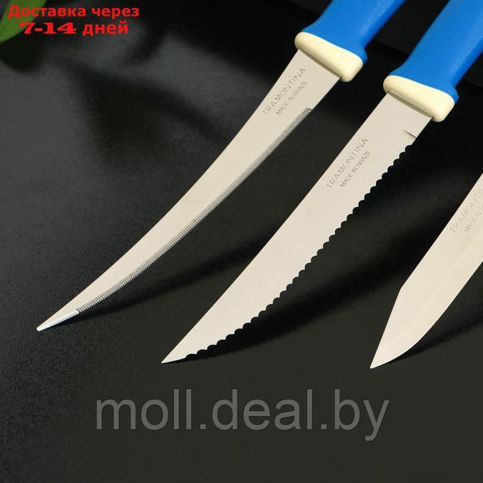Набор кухонных ножей "TRAMONTINA Felice", 3 предмета, цвет синий - фото 2 - id-p209818029