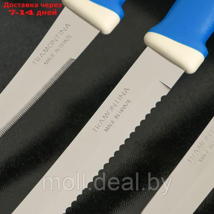 Набор кухонных ножей "TRAMONTINA Felice", 3 предмета, цвет синий - фото 3 - id-p209818029