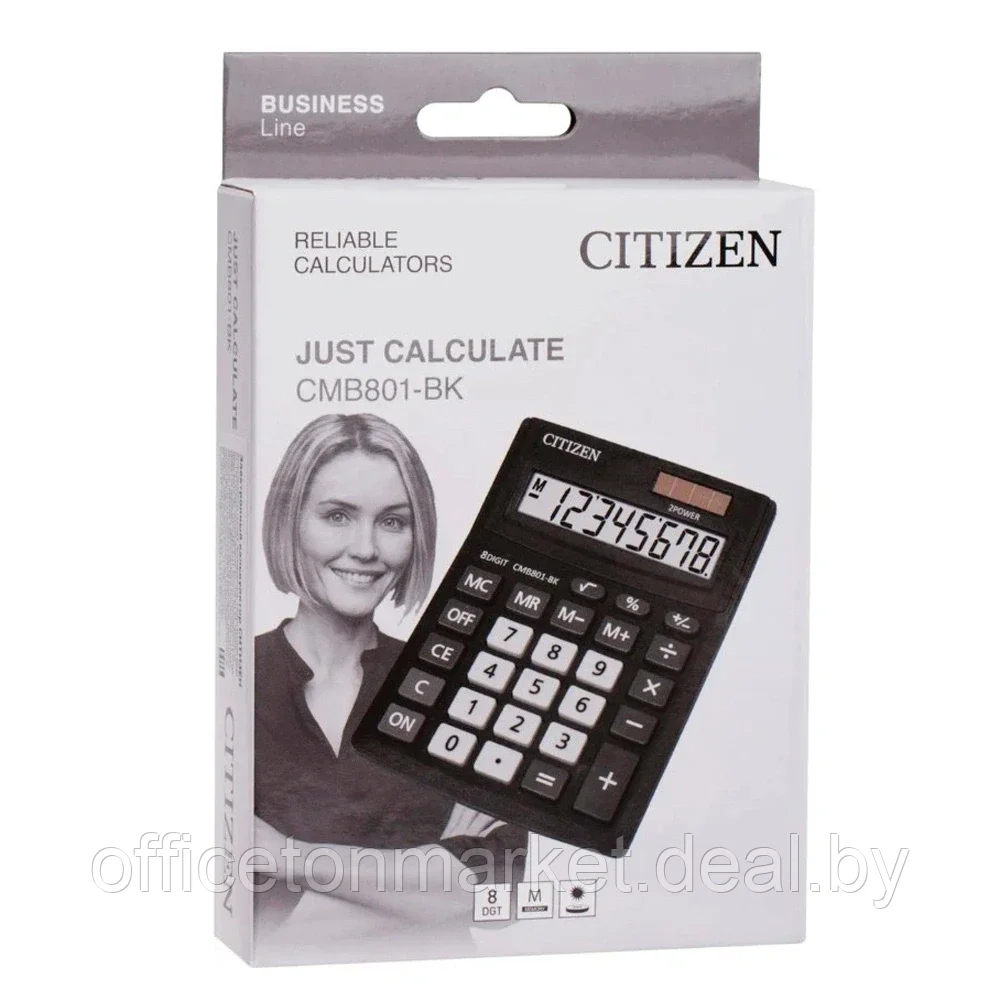 Калькулятор настольный Citizen "CMB801-BK", 8-разрядный, черный - фото 3 - id-p167860589
