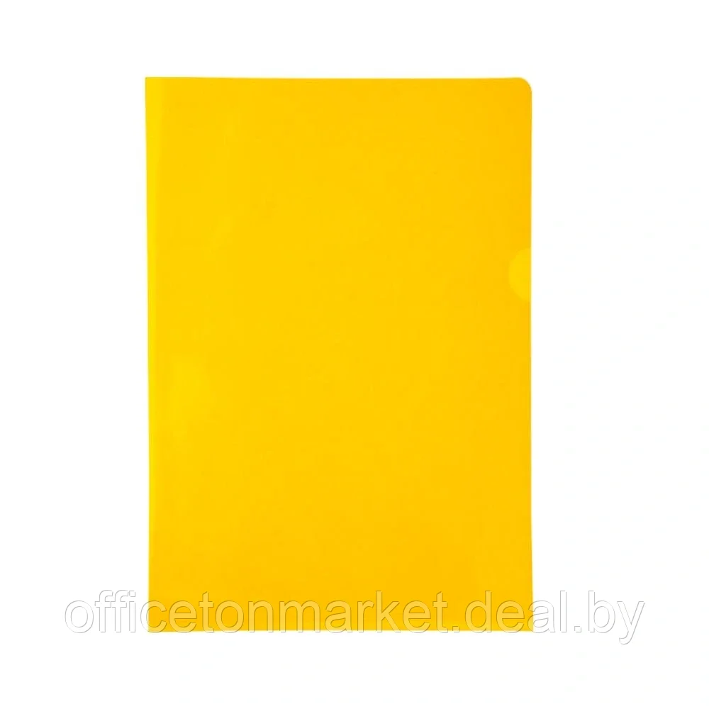 Папка-уголок "Exacompta", А4, 130 мк, ПВХ, прозрачный, желтый - фото 1 - id-p185427355