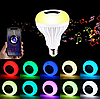 Музыкальная мульти RGB лампа колонка Led Music Bulb с пультом управления / Умная Bluetooth лампочка 16 цветовы, фото 5