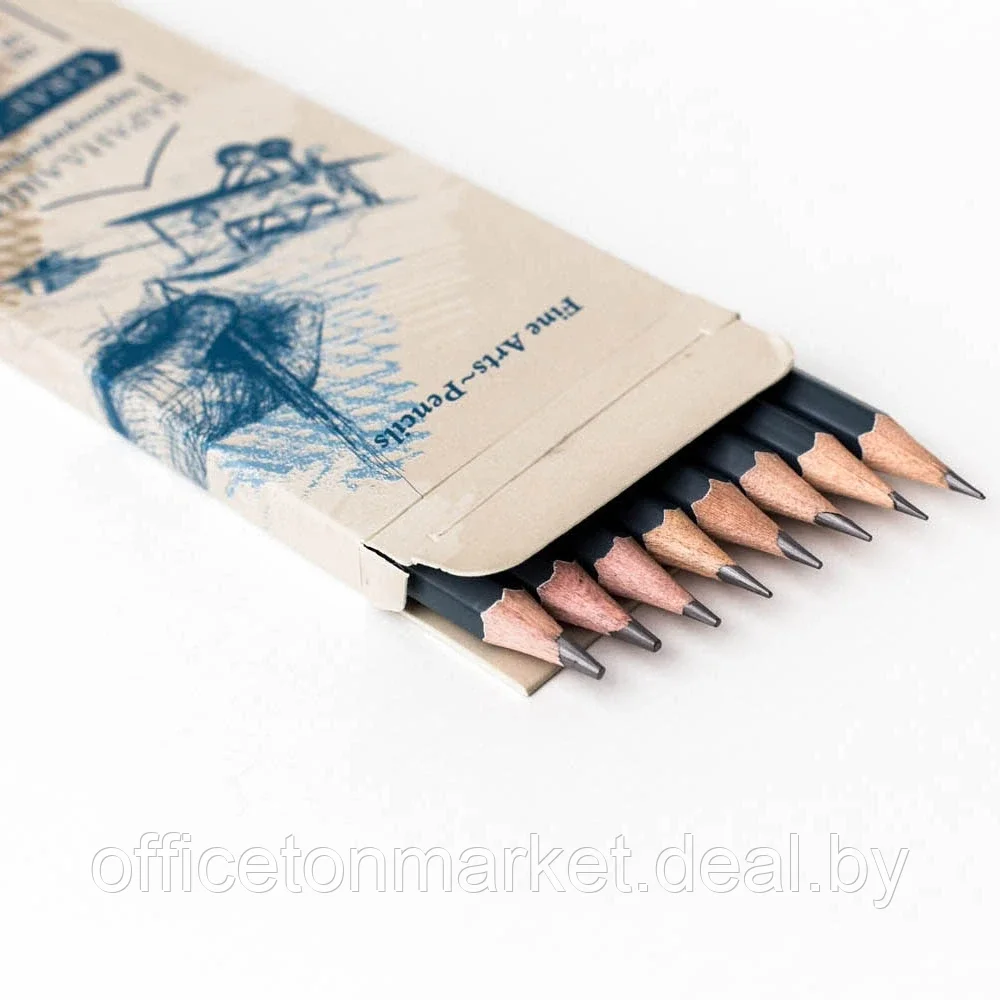 Набор чернографитных карандашей Малевичъ "Graf'Art", 8 шт. - фото 2 - id-p201171342
