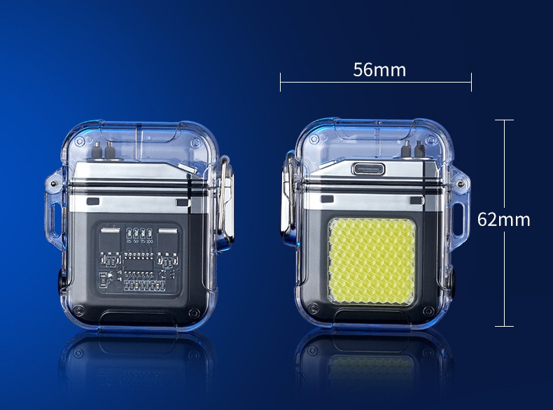 Электронная водонепроницаемая пьезо зажигалка - фонарик с USB зарядкой LIGHTER - фото 4 - id-p209901062