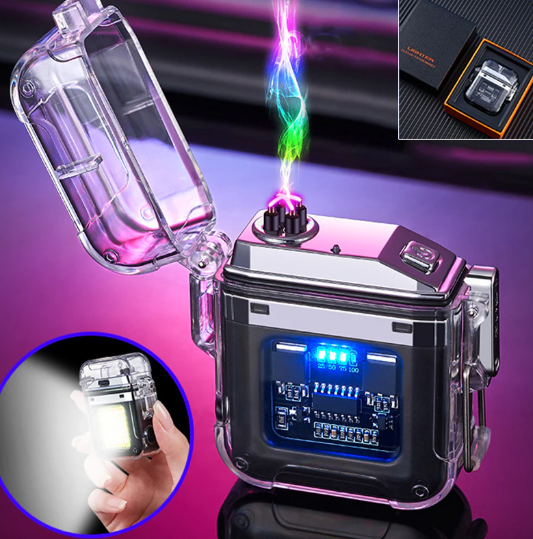 Электронная водонепроницаемая пьезо зажигалка - фонарик с USB зарядкой LIGHTER - фото 1 - id-p209901062