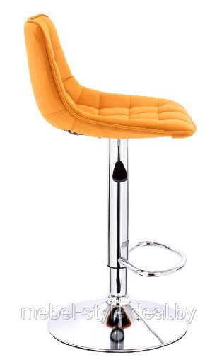 Стул барный Купер хром, стулья Cooper Chrome ткань (горчичный. синий) - фото 2 - id-p209902366