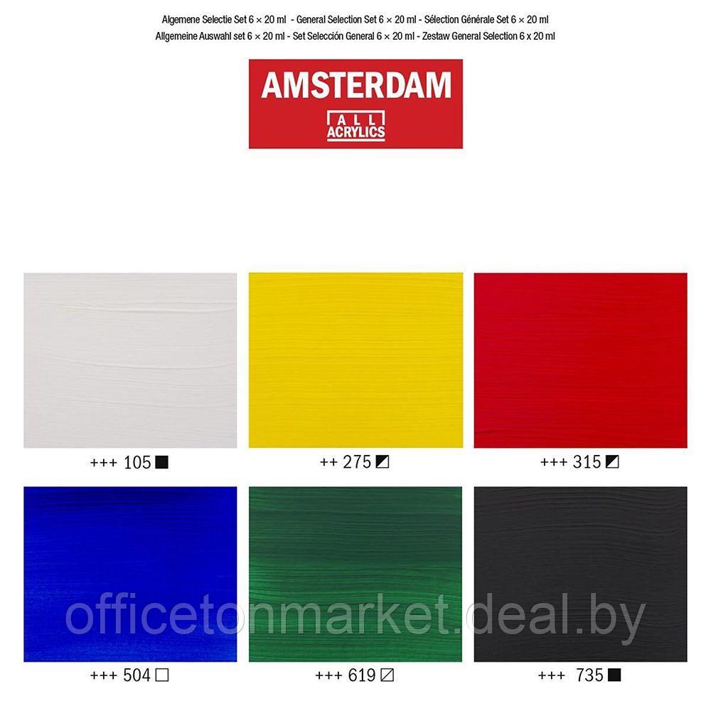 Набор красок акриловых "Amsterdam", 6 цветов, ассорти - фото 2 - id-p209902096