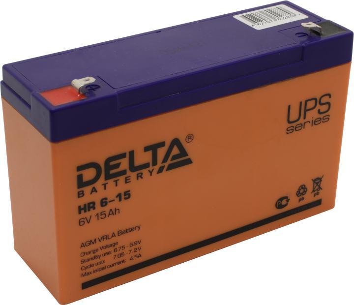 Аккумулятор Delta HR 6-15 (6V, 15Ah) для UPS