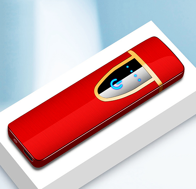 Электронная USB зажигалка LIGHTER Smoking Set Бордовый - фото 5 - id-p209905754