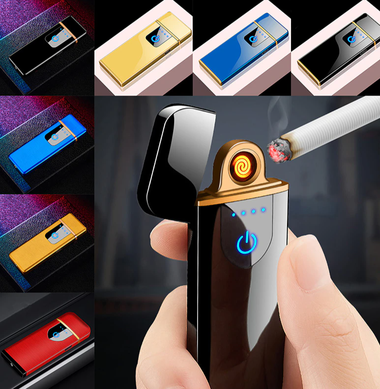 Электронная USB зажигалка LIGHTER Smoking Set Бордовый - фото 6 - id-p209905754